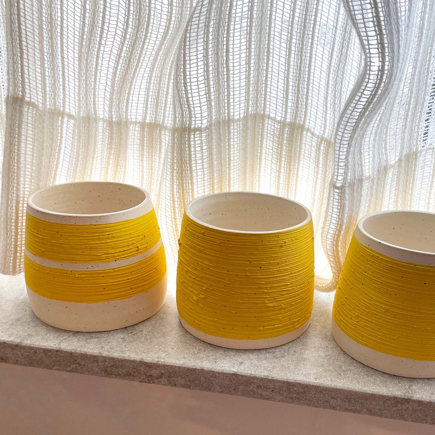 Yellow Textured Planters