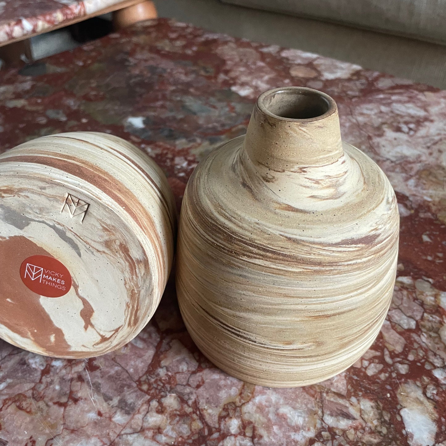 Marbled Bud Vases