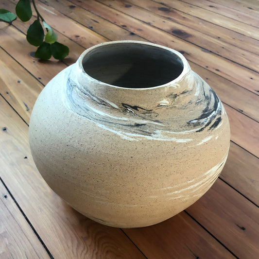Rounded Marbled Vase