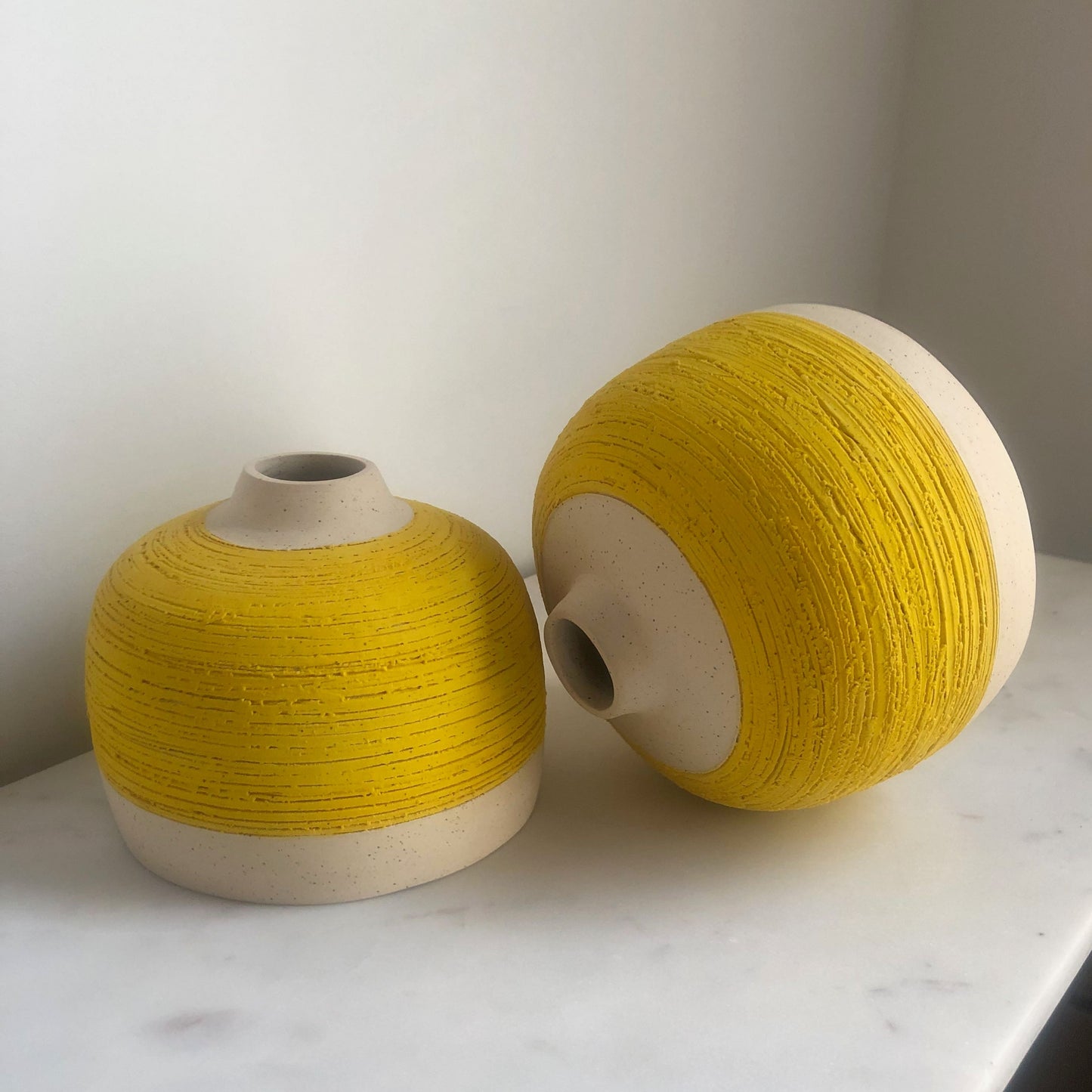 Textured Yellow Jugs